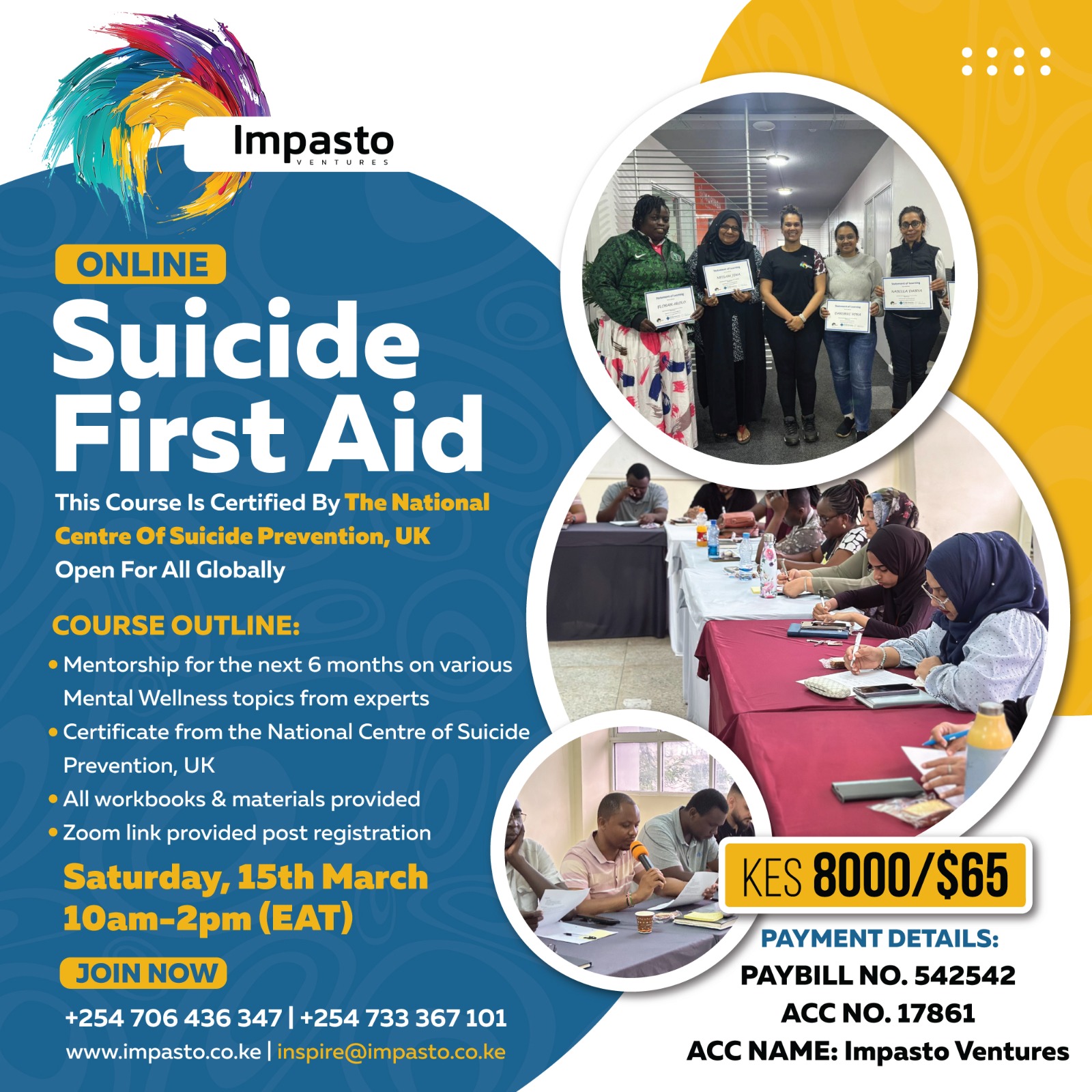 SUICIDE FIRST AID (LITE) TRAINING, ONLINE